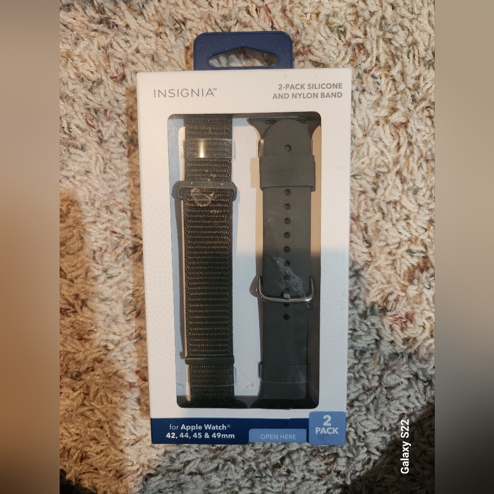 2pack Silicone And Nylon Apple Watch Band